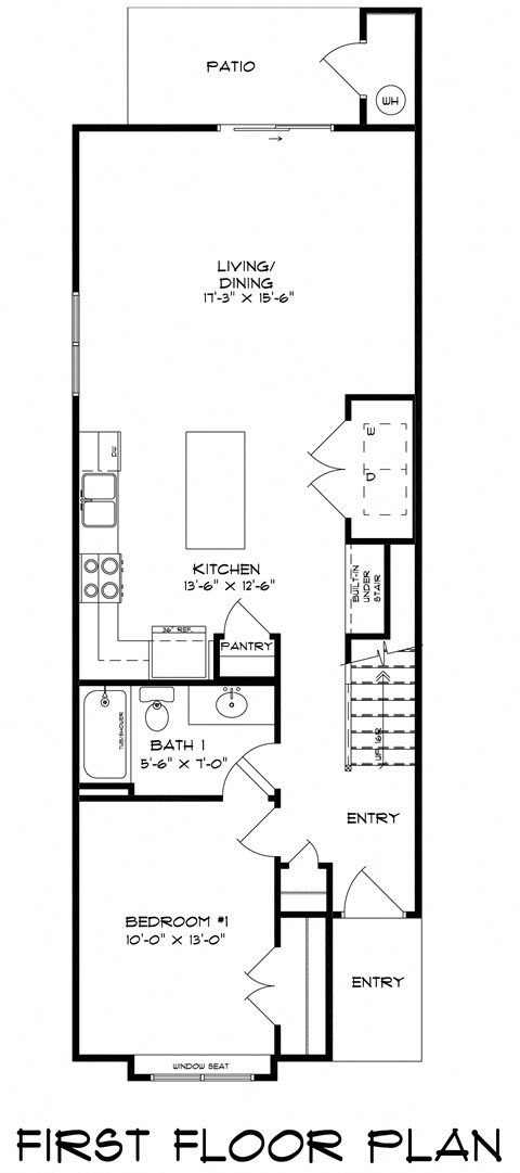 3 bed 3 bath floor plan A at Beckington, Leland, NC, 28451